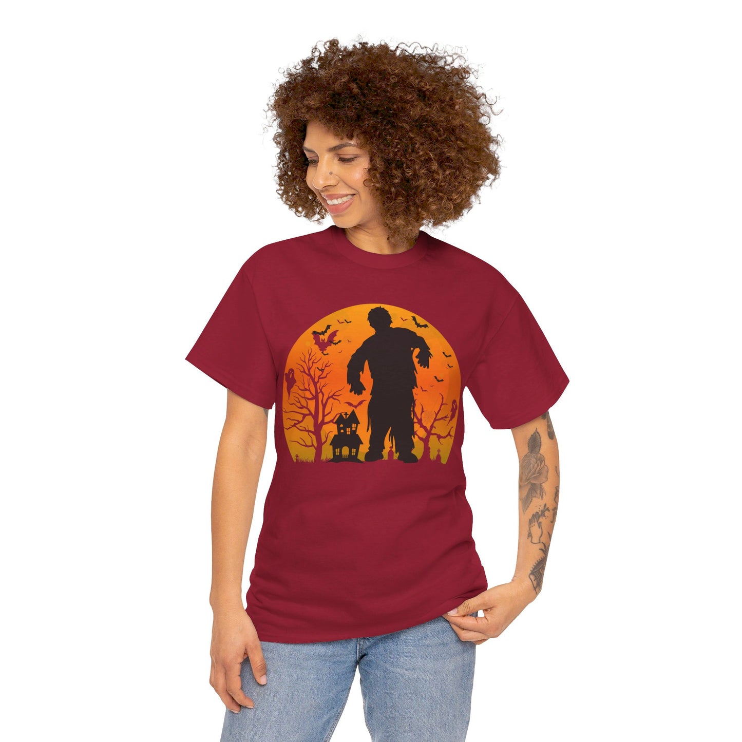 HAUNTED HOUSE ZOMBIE! Graphic Unisex Heavy Cotton Tee