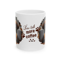 Less Talk More Coffee Boxer Ceramic Mug - Perfect for Dog Lovers