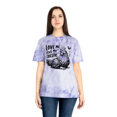 Love Me Love My Chickens Graphic Unisex Color Blast T-Shirt