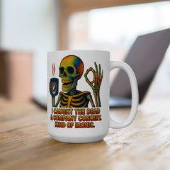 Grateful Dead Inspired Ceramic Mug, Coffee Lover Gift, Musician Coffee Cup, Skeleton Art Mug, 11oz & 15oz Sizes