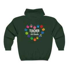 Colorful Teacher Of Tiny Humans Zippered Hoodie