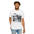 UFO Meets Cowboy Unisex Garment Shirt -Dyed  T Shirt