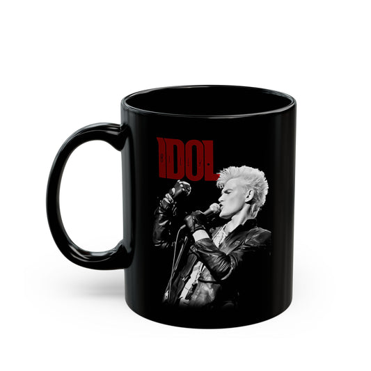 Billy Idol Graphic - Black Mug (11oz, 15oz)