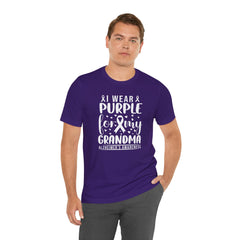 I Wear PURPLE For My Grandma, Unisex Short Sleeve Tee