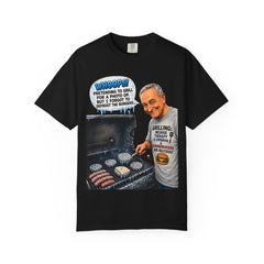 Grill Master Grandpa Funny BBQ T-Shirt — "Whoops! Pretending to Grill for a Photo" Graphic Tee