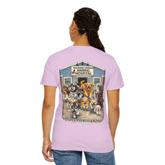 Back Graphic "Who Let the Dogs Out?" Baldwin Harbor Animal Hospital Cute Vet Clinic T Shirt