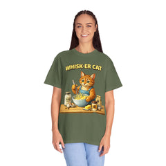 Whisker Cat Baking T-Shirt — Cute Cat Chef Graphic Tee