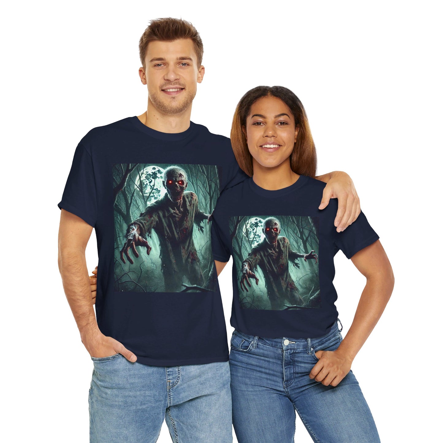 ZOMBIES WOODS! Graphic Unisex Heavy Cotton Tee