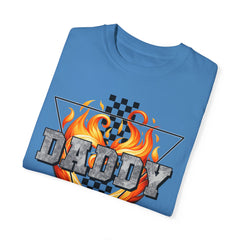 GO DADDY graphic, Comfort Colors 1717, unisex garment-dyed t-shirt, retro graphic tee, gift for him, Birthday gift tee, Vintage checkered graphic tee, Flames Tee, Fathers Day Shirt