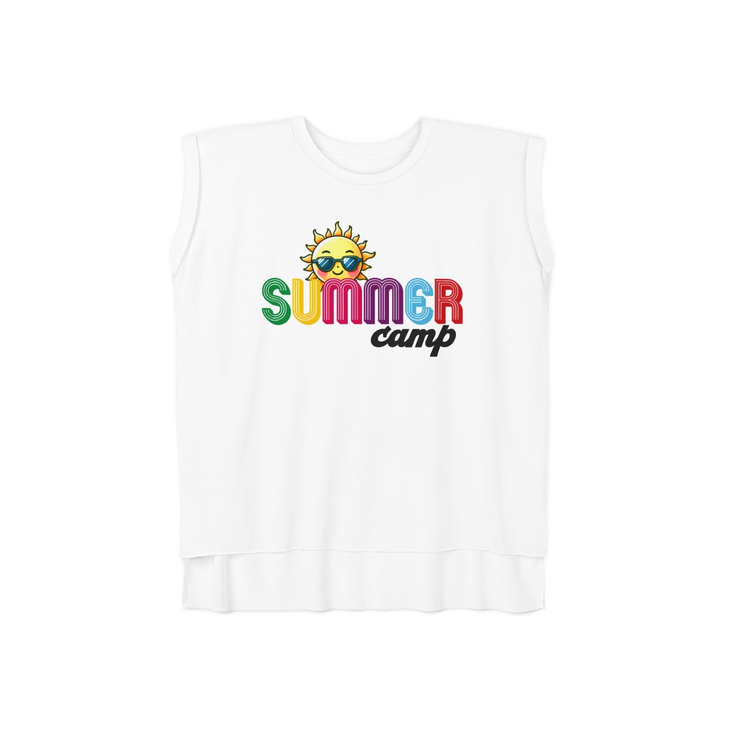 Summer camp tee, graphic tee women, flowy muscle tee, rolled cuffs shirt, women's shirt, summer t-shirt, camping shirt, outdoor apparel, adventure clothing, nature lover gift, gift for camper, hiking t-shirt, wanderlust apparel.