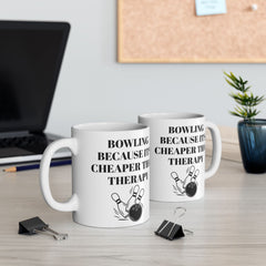 Bowling Therapy Ceramic Mug