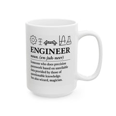 Engineer Definition Ceramic Mug — Funny STEM Gifts for Engineers (11oz, 15oz)
