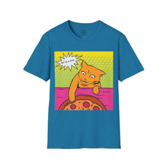 GET ME A PIZZA Cat Pop Art Unisex Softstyle T Shirt  For the Feline or Pizza Lover in all of us.