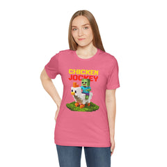 Video Game Chicken Jockey Tee - Unisex Short Sleeve T-Shirt