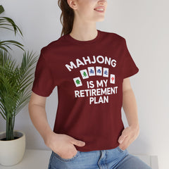 Mahjong Retirement Plan Tee, Fun Unisex T-Shirt for Game Lovers, Perfect Gift for Retirees, Mahjong Enthusiasts, Casual Wear