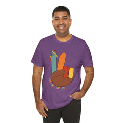 Thankful Teacher T‑Shirt – Hand Turkey Teacher Appreciation Tee