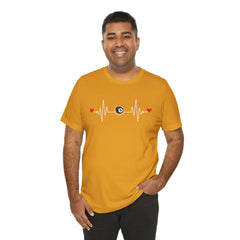Billards Heart Beat Eight Ball Graphic - Unisex Jersey Short Sleeve Tee