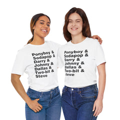 The Outsiders Shirt, Greasers Characters Shirt, Unisex Jersey Short Sleeve Tee