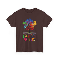 EACH DOT MATTERS Tree Unisex Heavy Cotton Tee / International Dot Day / Happy Dot Day / Teachers / Children / Elementary School