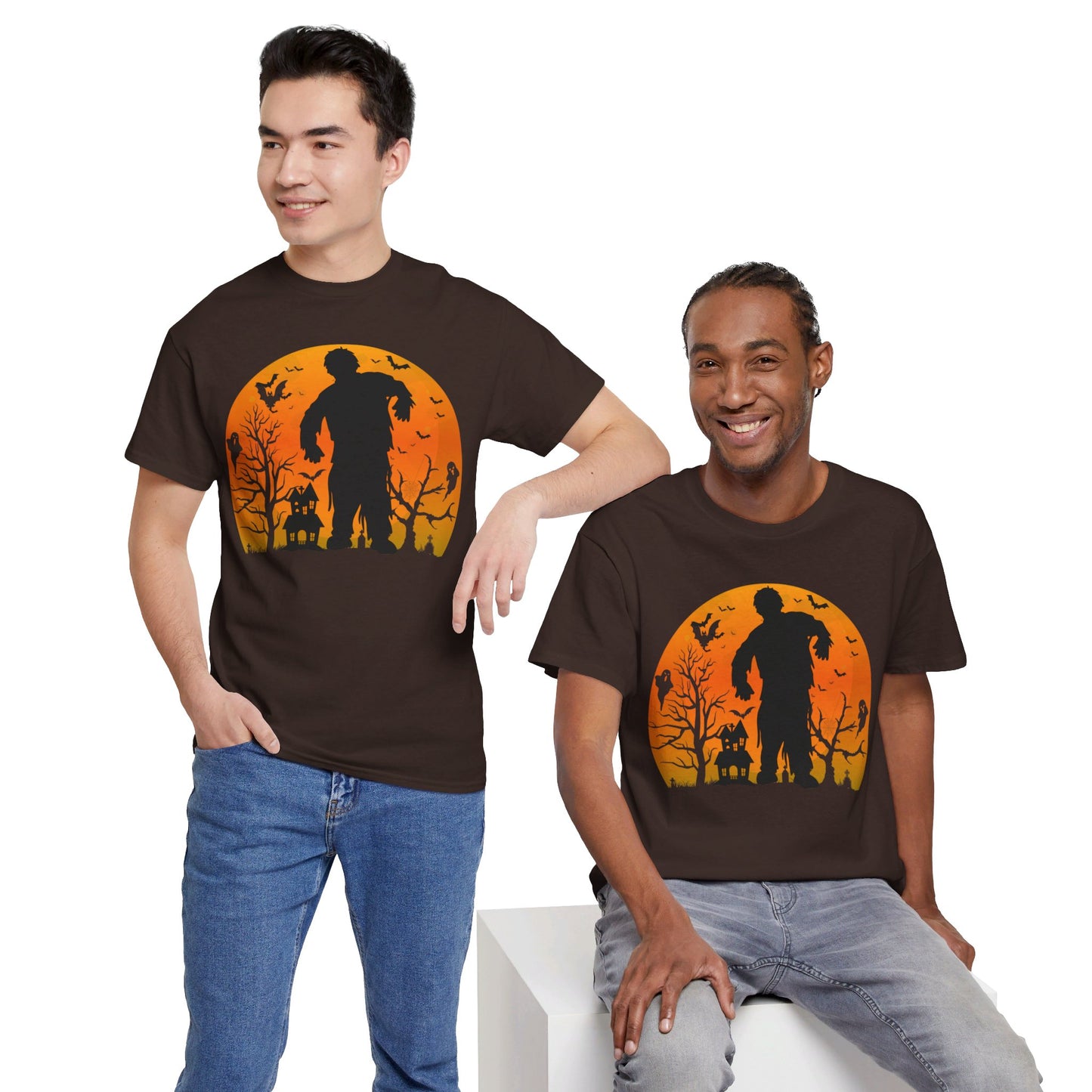 HAUNTED HOUSE ZOMBIE! Graphic Unisex Heavy Cotton Tee