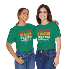 SHARK CAGE TESTER - Graphic Unisex Short Sleeve Tee