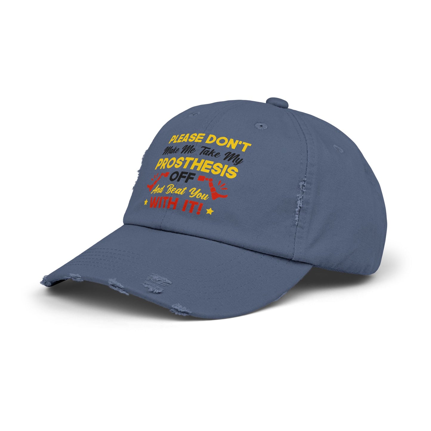 Funny Leg Amputee Quote - distressed unisex cap