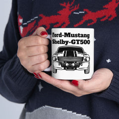 Ford Mustang Shelby GT500 Ceramic Mug - Classic Car Lovers Gift - 11oz & 15oz Sizes
