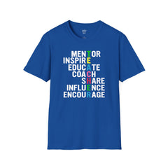 How Do You Spell TEACHER,Unisex T Shirt,Mentor,Inspire,Educate,Coach.Share,Influence,Encourage,Educator apparel,School wear,Teacher apparel