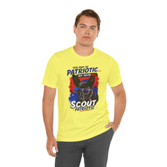 Personalized With Your Dogs Image and Name Patriotic Unisex Jersey Short Sleeve Tee