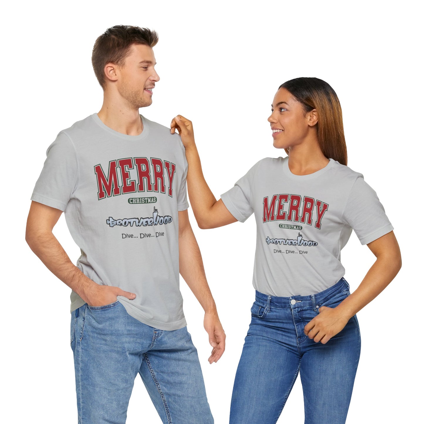 Big MERRY CHRISTMAS Submarine Brotherhood -Unisex Jersey Short Sleeve Tee