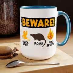 Funny Movie Mug, BEWARE! Quicksand R.O.U.S. Fire Spurts, Pop Culture, Princess Bride Mug, 80s Movie Classic, Unique Fan Gift, Cult Classic