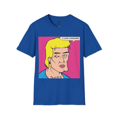 I LOOK HANDSOME Blonde Pop Art Guy Unisex Softstyle T Shirt