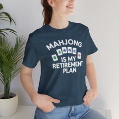 Mahjong Retirement Plan Tee, Fun Unisex T-Shirt for Game Lovers, Perfect Gift for Retirees, Mahjong Enthusiasts, Casual Wear