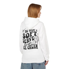 Volleyball Pullover Hoodie - Soft Serve Ice Cream Quote