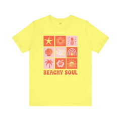 Beachy Soul Unisex Jersey Tee - Perfect Summer Vibes, Casual Wear, Gift for Beach Lovers, Vacation Outfit, Relaxed Style