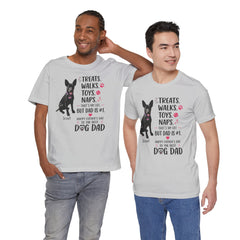 Personalized Dog Dad T‑Shirt — "Treats. Walks. Toys. Naps." Father's Day Gift