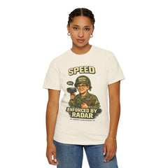 Speed Enforced By Radar T-Shirt — MASH 4077 Retro Traffic Cop Graphic Tee
