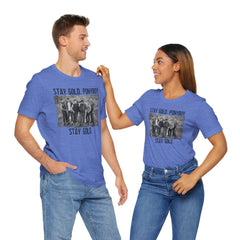 The Outsiders Shirt, Front and Back Images, Greasers Characters Shirt, Unisex Jersey Short Sleeve Tee