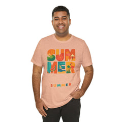 Summer Graphic Tee — Colorful Tropical "SUMMER" Typography T-Shirt
