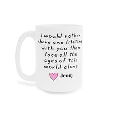 I would rather share one lifetime with you | LOR Movie Quote,Valentine Gift,Gift For Him,Anniversary Gift,Boyfriend Gift,Husband Gift