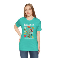 Floral Tee - Blossoms Blooming With Timeless Charm - Positive Vibes
