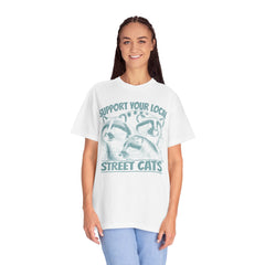 Support Local Street Cats, Retro Style Comfort Colors Shirt