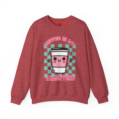 Woman's Coffee Valentine -  Unisex Heavy Blend™ Crewneck Sweatshirt