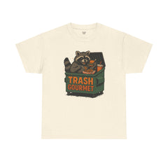 Trash Gourmet Unisex Heavy Cotton Tee, Funny Graphic T-Shirt, Quirky Casual Wear, Unique Gift for Food Lovers, Eco-Friendly Apparel