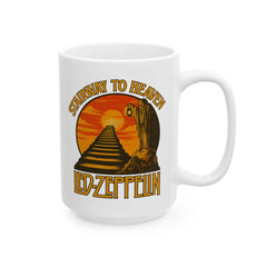 Vintage-Inspired Ceramic Mug for Coffee Lovers, Get The Led Out, Retro Classic Rock Mug