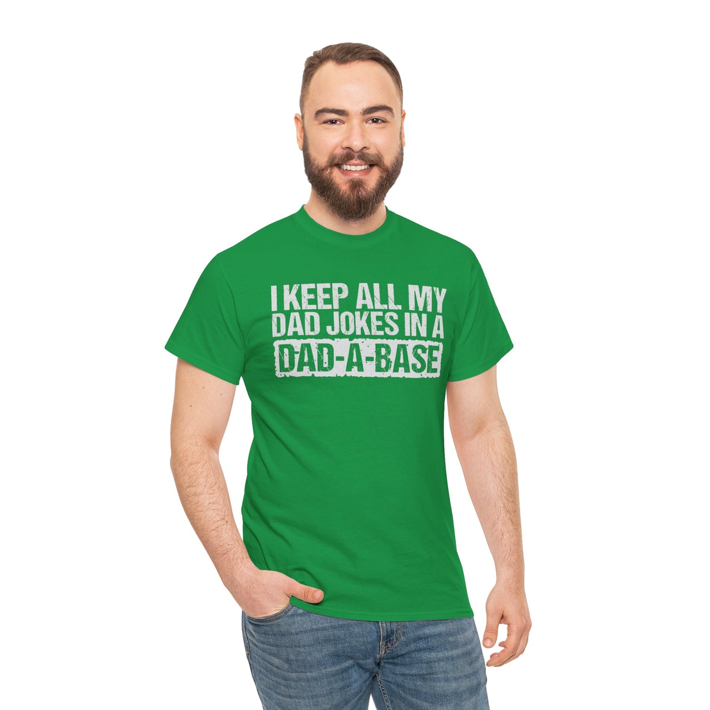 Dads Jokes Only  Dad A Base, Unisex Heavy Cotton Tee