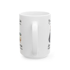 Funny Cat graphic mug, you smell like drama, ceramic cat mug, 11oz, 15oz, cat lover gift, gift for her, Cat Mamma, pet lover gift, sarcastic