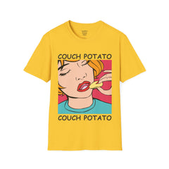 Couch Potato Pop Art Girl Unisex Softstyle T-Shirt