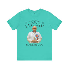 Pope Leo XIV Chicago Cubs Fan Short Sleeve Tee - Made in USA