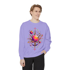Cosmic Orbit Sweatshirt — Neon Planet Graphic Pullover